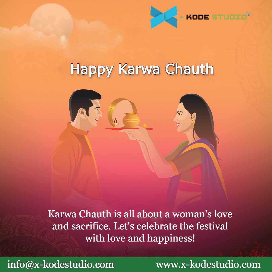 XKodeStudioLLP2's tweet image. A good marriage is one that allows for change and growth in individuals. May this fast of #karwachauth bring togetherness and love forever among all the #charming #couples.