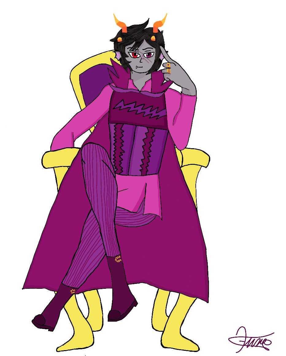 AngelsAlpha16's tweet photo. #homestuck #oc #fantroll #art 
It's your gift @AbbandonataLa  I hope you enjoy Crokri :^) https://t.co/oQDTxeIR9w