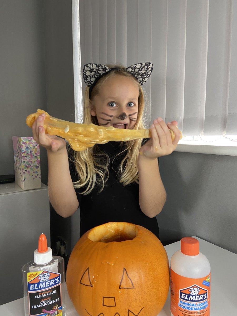 CassieCrafty's tweet photo. Check out my new @YouTube video. Making slime inside a pumpkin! So fun 🎃🎃🎃🎃 https://t.co/TL5b3FjDKD