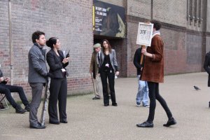 intentism's tweet image. Remembering the day when members of the Intentism art movement were forcibly removed from peacefully demonstrating outside @tatemodern #tatemodern