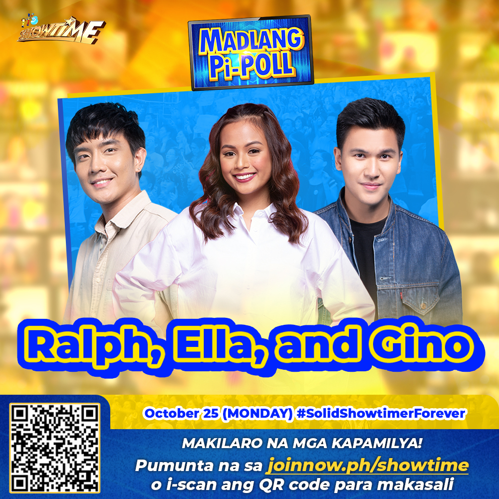 itsShowtimeNa's tweet photo. Mga Kapamilya! Sumabay na sa solid na pollsuhan this Monday!

Makilaro na kasama sina Ralph Malibunas, Ella Cayabyab, and Gino Roque sa Madlang PiPOLL! 💙💛✨ #SolidShowtimerForever

Humanda na!
https://t.co/ECU4MFlieV
https://t.co/ECU4MFlieV https://t.co/IDCjYDTj25