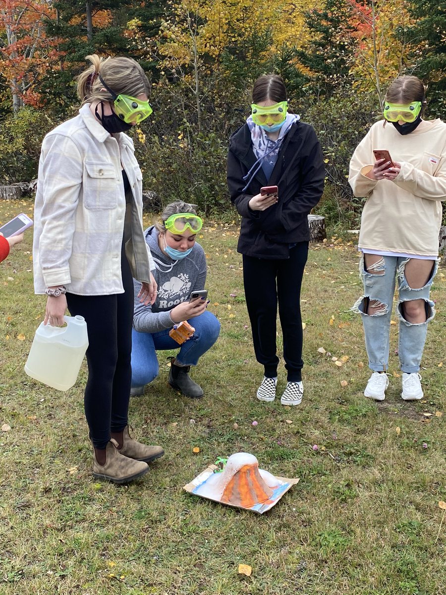CentreCabot's tweet photo. Mr. Power and his Geology class trying out their homemade volcano.. https://t.co/qFMaDVObGz