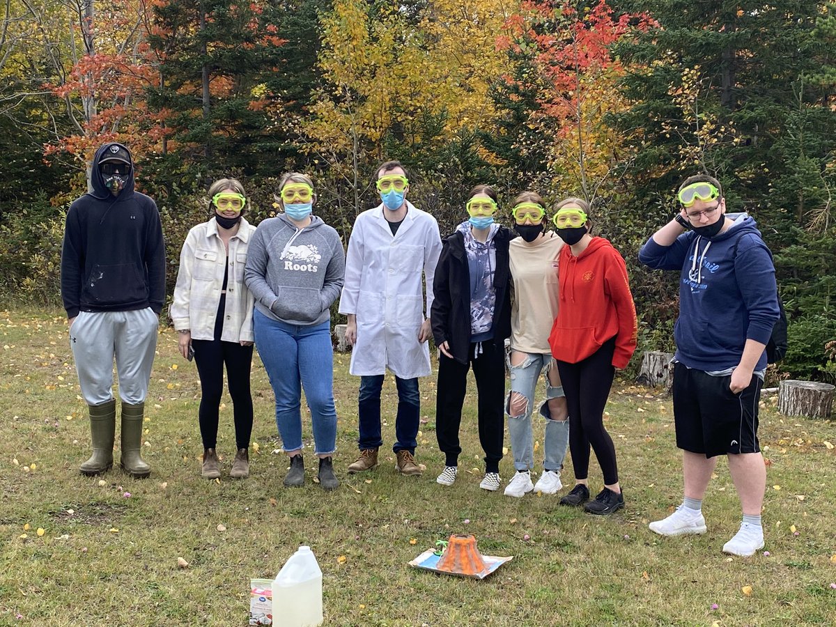CentreCabot's tweet photo. Mr. Power and his Geology class trying out their homemade volcano.. https://t.co/qFMaDVObGz