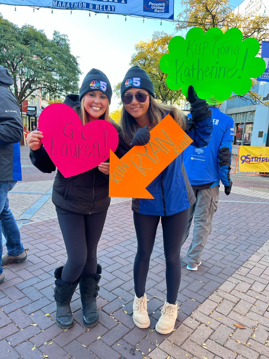 LET’S GO RUNNERS! @AliceMyNBC5 and I are with a bunch of the <a href="/MyNBC5/">MyNBC5</a> team on <a href="/ChurchStreet/">Church Street</a> waiting to cheer on <a href="/RyanRothstein/">Ryan Rothstein</a>, his wife Katherine and <a href="/LaurenMyNBC5/">Lauren Granada</a> who are running 13.1 today! You got this!