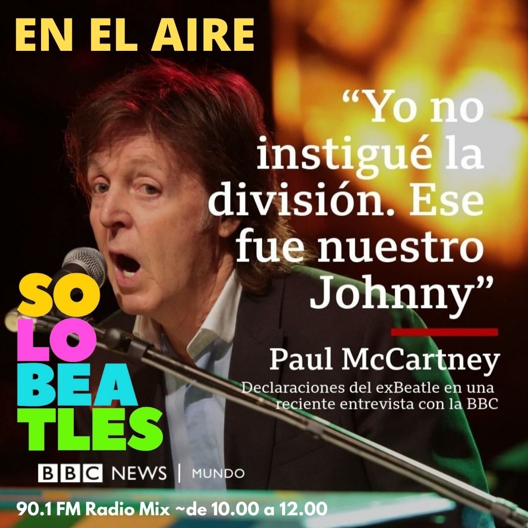 SoloBeatles777's tweet photo. En el aire #SoloBeatles. Hoy, basado en las controvertidas declaraciones de Paul McCartney a la BBC. Por la 90.1 FM Radio Mix, hasta las 12.00 https://t.co/sEl3jMmg6q