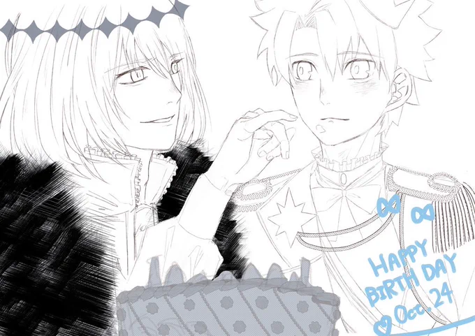 はーーー!!!!!!
誕プレで修理さん(@syuriwerkstatt) にオベぐだ♂イラスト頂きました!!!!ありがとうございます!!!! 