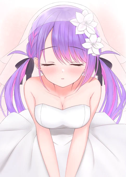 #今年も残りわずかなので今年一番伸びた絵を貼る見た絵描きさんも強制でやる 
ウエディングトワ様でした! 