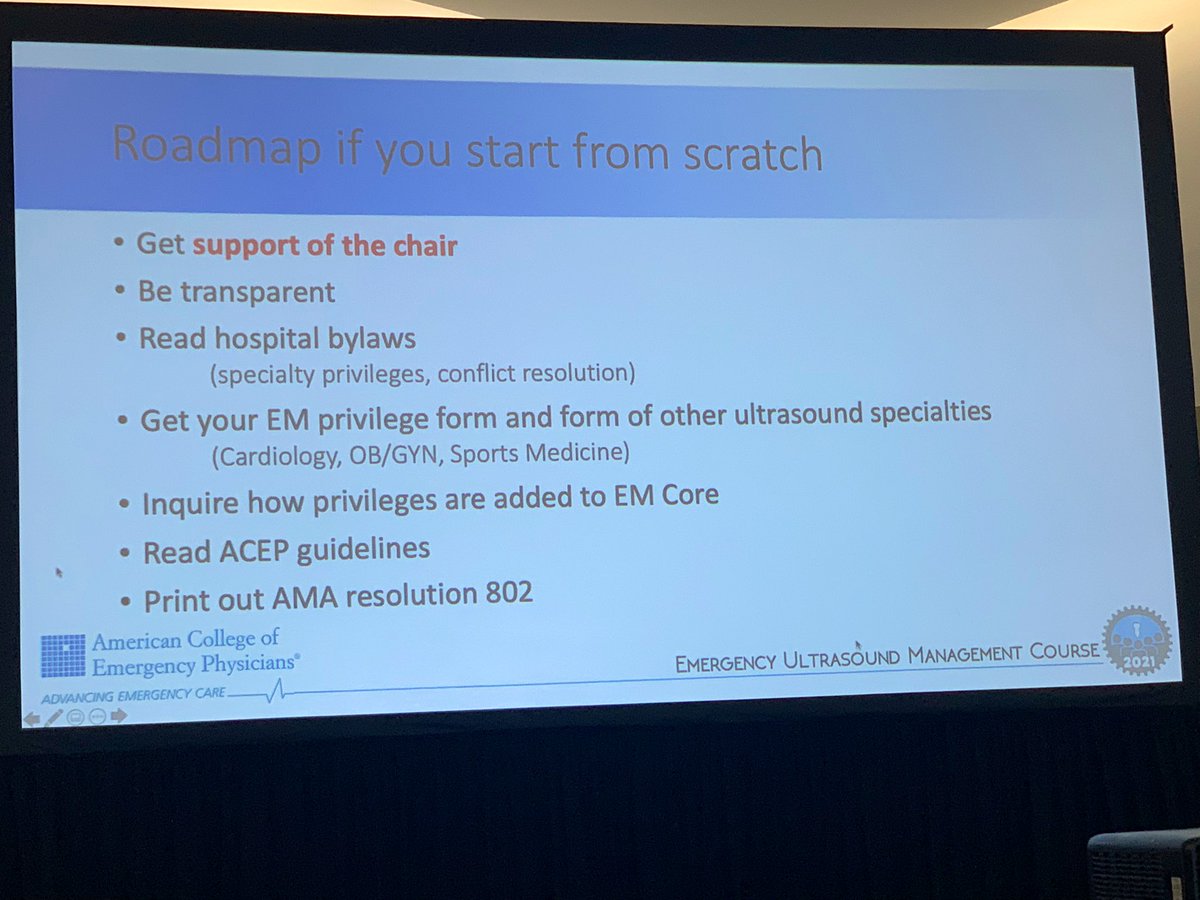 bretpnelson's tweet photo. Step-by-step approach to establishing ultrasound privileges, courtesy of @buskloper at #eumc21
#ACEP21 @ACEP_EUS 

AMA 802:
https://t.co/qvLg4FF2Kg

ACEP guidelines:
https://t.co/qvLg4FF2Kg https://t.co/QT2yQaQC56
