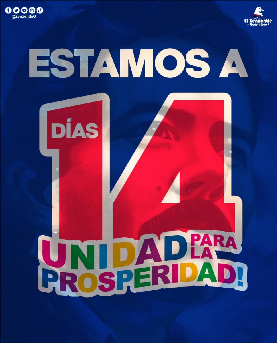 Faltan pocos días para una nueva victoria del pueblo junto al FSLN y nuestro máximo lider DOS!! #UnidadParaLaProsperidad