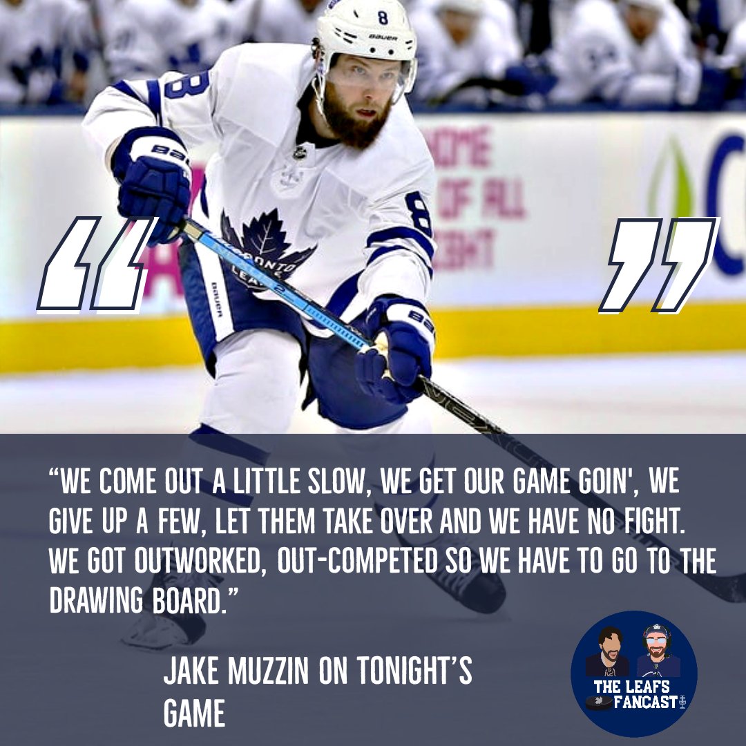 TheLeafsFancast's tweet photo. Post game comments from Muzzin on not showing up last night.
#NotFanCastic #leafsforever #BudsAllDay #TMLTalk #StartOnTime https://t.co/kUitXZjqtf