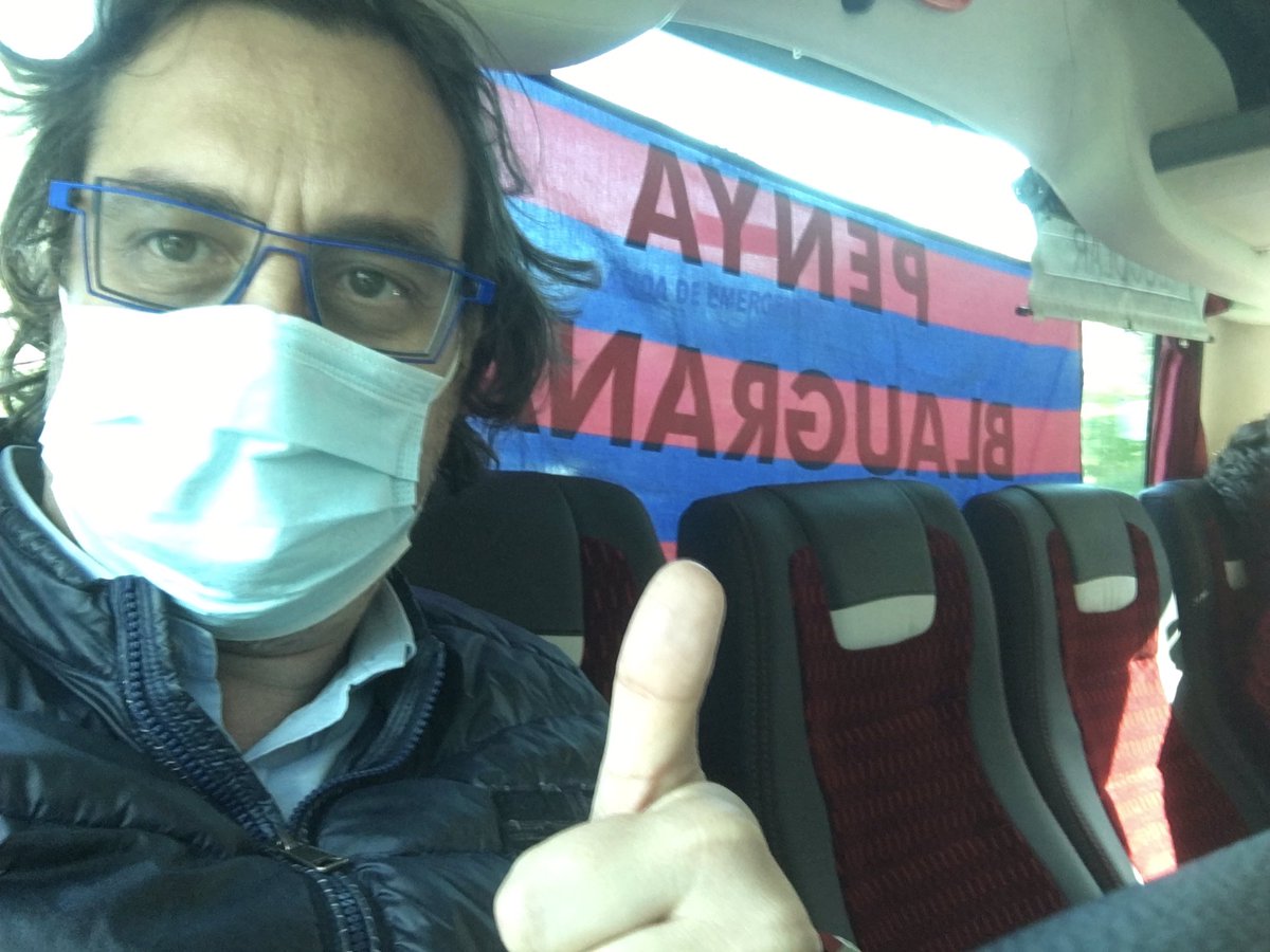 alexlopezpuig's tweet photo. Com sempre, amb l’autocar de la @pbsantcugat al Camp Nou. Avui és un partit diferent. Un #barcamadrid amb tot el que significa… Guanyarem! Som-hi @FCBarcelona_cat ! #pareifill #guanyarem2a1 #mesqueunpartitdefutbol https://t.co/dowEc3e1YO