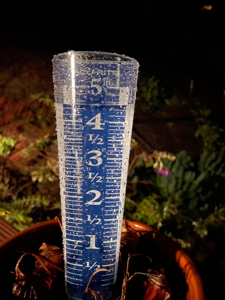 fuswp's tweet photo. @NWSBayArea Emptied the gauge at 7pm last night. 4.5” in 11 hrs in San Rafael https://t.co/WFH0nhh9Al