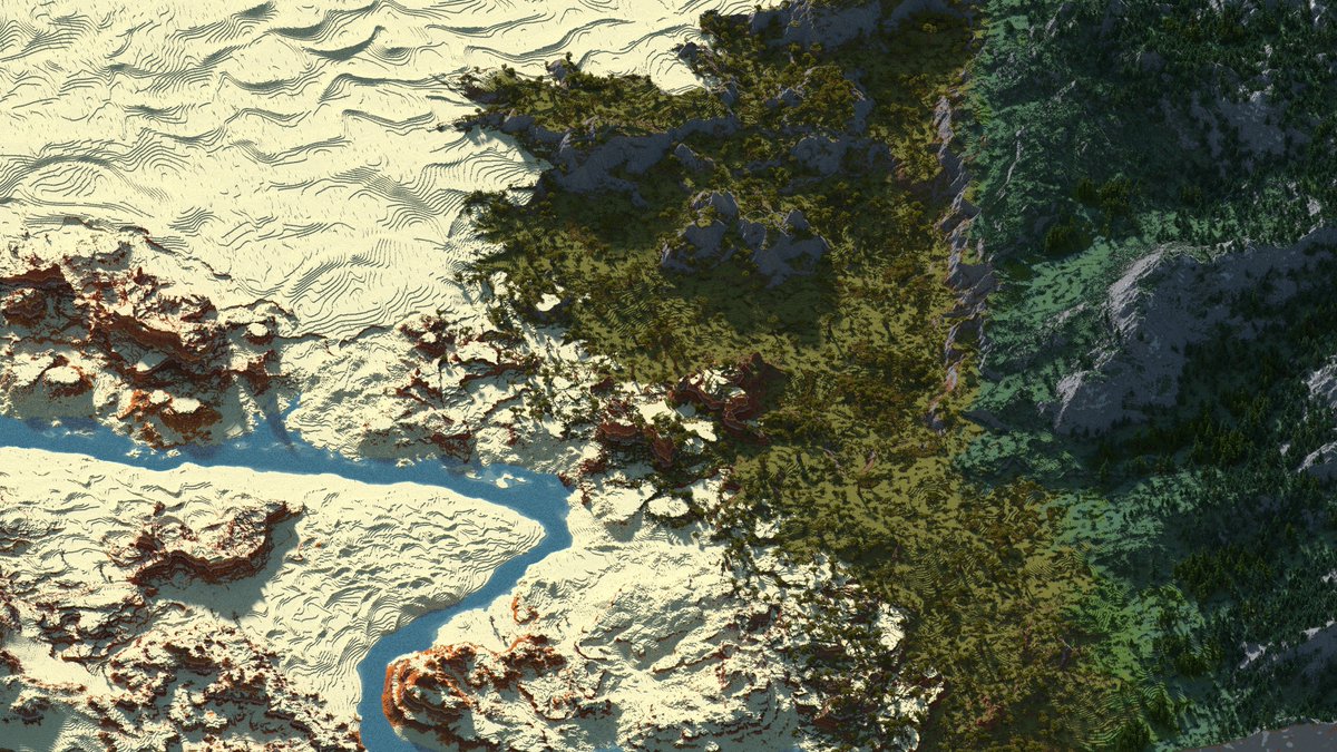 leonex17's tweet photo. Valley of canyons
World size: 4500x4500

The programs I used to create the world:
#WorldPainter #terraforming #terrain #minecraftmap https://t.co/hrGn6jFLZo