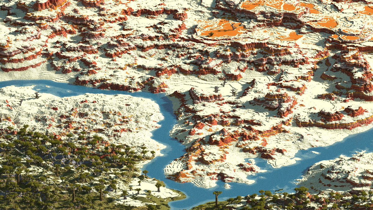 leonex17's tweet photo. Valley of canyons
World size: 4500x4500

The programs I used to create the world:
#WorldPainter #terraforming #terrain #minecraftmap https://t.co/hrGn6jFLZo