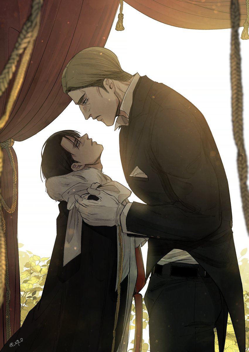 _XP_D's tweet photo. Butler Erwin x Emperor Levi https://t.co/9nOrvTQ2E8