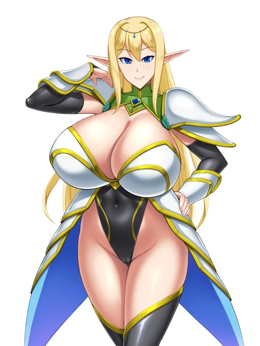かねてより制作していた爆乳エルフCG集が完成しました!
只今、販売の申請中です!
pixivにこの娘のプロフィール改訂版も投稿しました。 