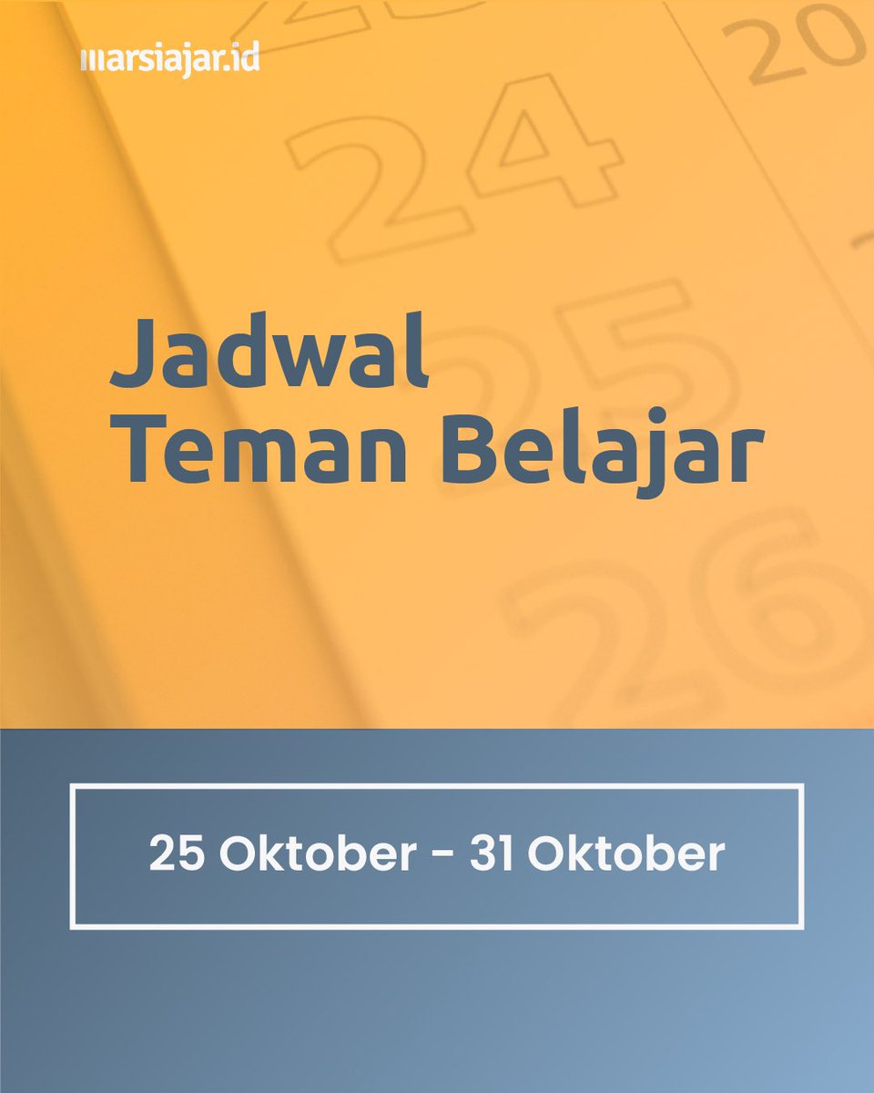 marsiajarid's tweet image. 📍JADWAL TEMAN BELAJAR IS UP📍

Siapa yang nungguin live class dari kita nih?🙌🏼