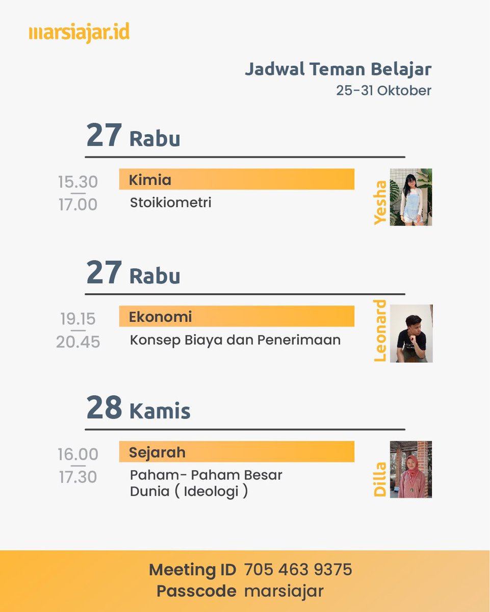 marsiajarid's tweet image. 📍JADWAL TEMAN BELAJAR IS UP📍

Siapa yang nungguin live class dari kita nih?🙌🏼