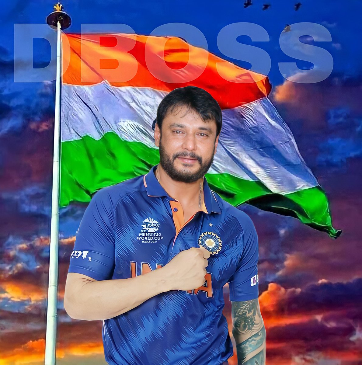 keerthiAB17VK18's tweet photo. #Dboss #dboss @dasadarshan #TeamIndia #INDvPAK #IndvsPak #Cricket @BCCI @StarSportsKan @AICSDF @Challenging_Fa #krathi #myedit https://t.co/uG5MoWrFrm