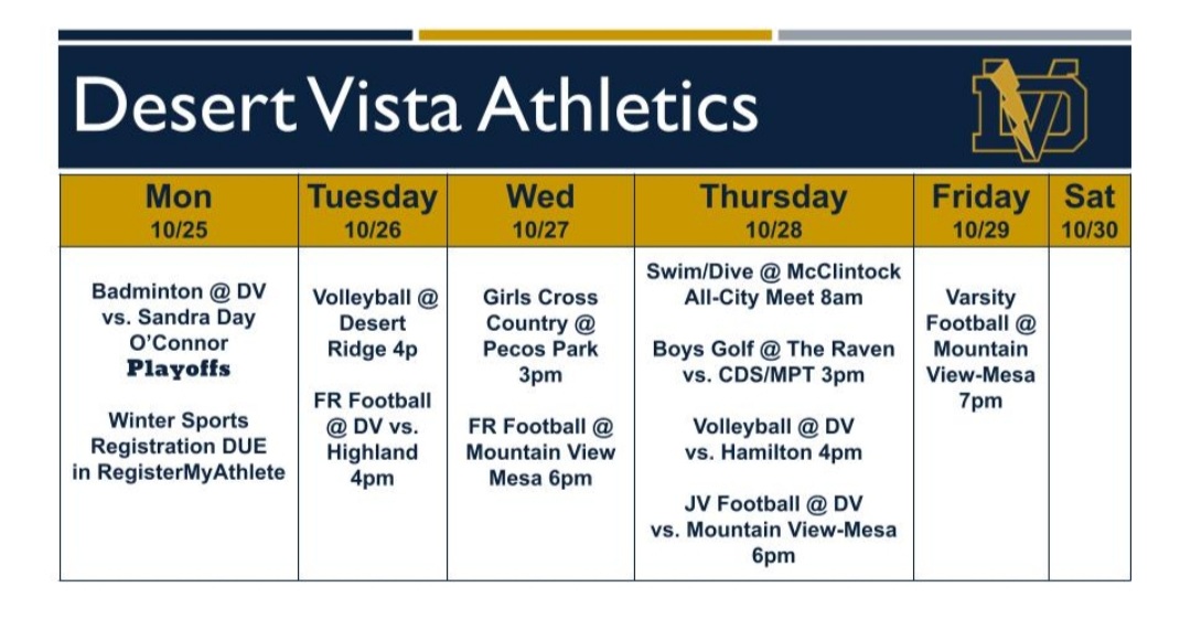 Desert Vista Athletics tweet media