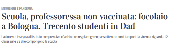 Il tampone è una scorciatoia costosa e poco efficace. Vaccinatevi per voi stessi ma anche per rispetto nei confronti degli altri.