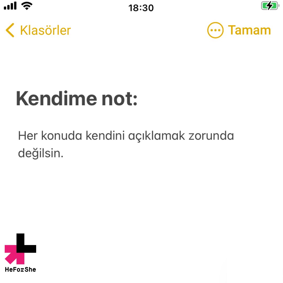 HeForSheTurkiye's tweet photo. Senin kendine notun ne? 📌
#BenDeğilsemKim #HeForShe https://t.co/A37B32Hbm0