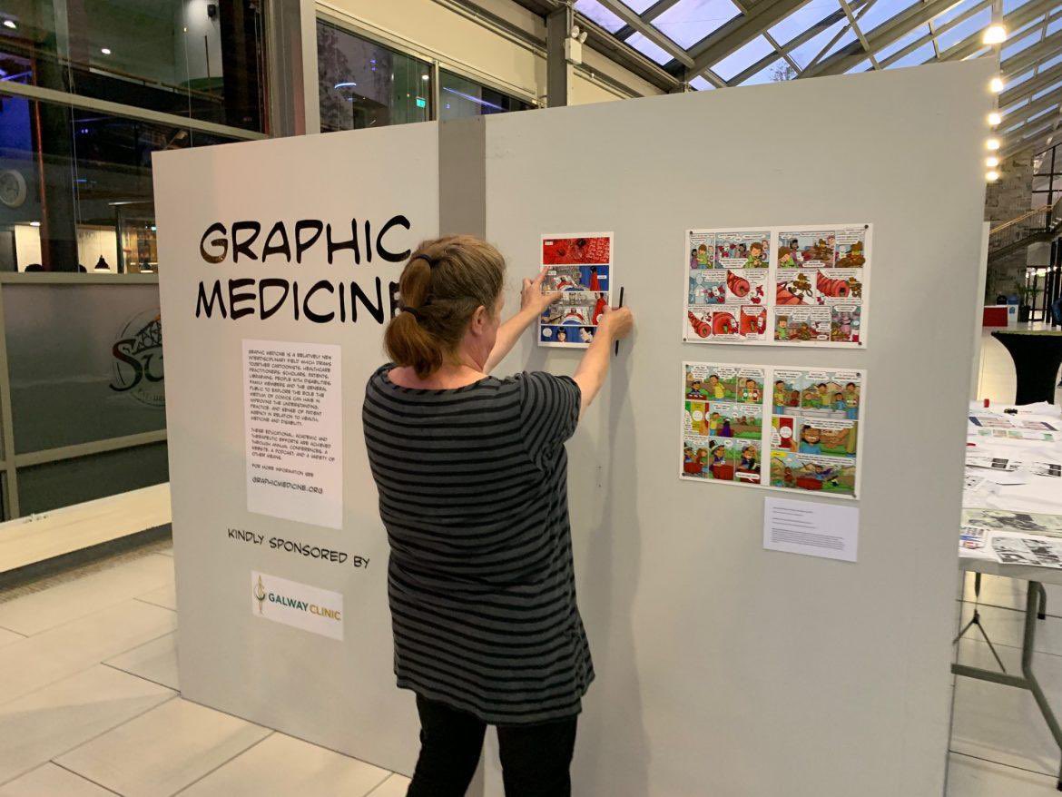 DotMDConf's tweet photo. Some of the fantastic art that featured at our #GraphicMedicine exhibition at #dotMD19. 

• Curated by @TheBadDr
• Kindly sponsored by @GalwayClinic https://t.co/DPATCmnhqM