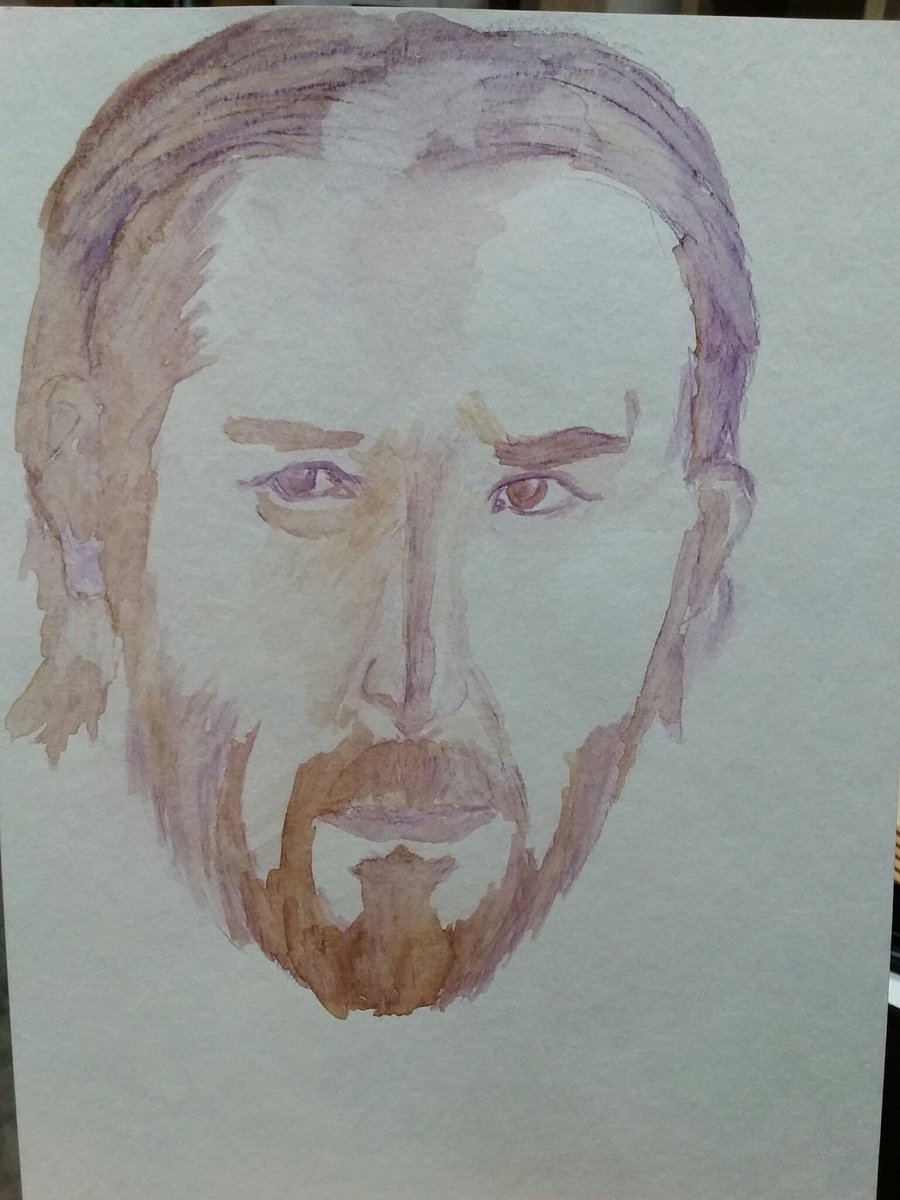 okiaaaaaaaaaa's tweet photo. 以前描いた絵を見返してて出てきたこのジョンウィックめっちゃいいな。どうやって描いたのか分からん。 https://t.co/aRbnY4b6jD