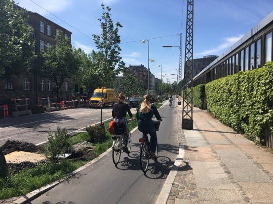 hongbin4council's tweet photo. Adding bioswales along sidewalks/bike lanes provides protection while addressing stormwater runoff. #GreenInfrastructure #MultiSolve #naturebasedsolutions https://t.co/WiHZvFa242