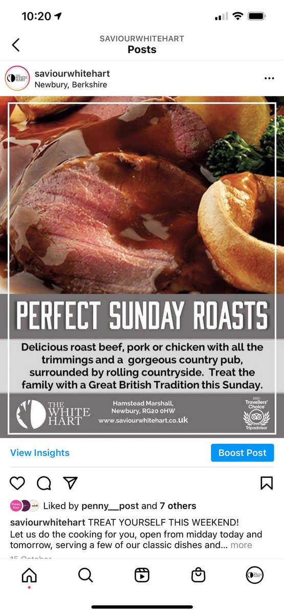 hart_inn's tweet photo. Best Sunday roast for miles around! 
Open from midday. 
Bring the family, bring your friends, join us inside by the roaring fire for lunch, fine wine, cold beer, home brewed ales and dogs welcome. 

Book your table here ➡️ https://t.co/gL4ojNA7Lr

#newbury #support #local https://t.co/3dHLeByjmi
