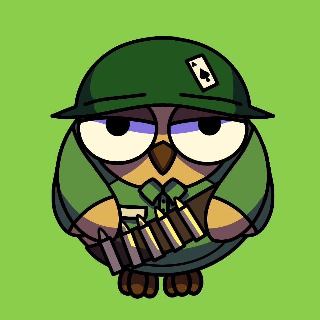 TheSolarmy's tweet photo. 📢 Soldiers, we have 2 NFTs up for grabs! 📢

1 x Soldier @ChillOwlsNFT 🦉
1 x @TheSolarmy 2D 🪖

🎟️To Enter:
1. Follow Us + Like + RT
2. Reply with a HOOT HOOT
3. Join our discords at https://t.co/pGZRKWP5zL &amp; https://t.co/glqs40vNb3

24 Hrs, Good luck! 
#NFTGiveaway #SolanaNFTs https://t.co/evT53WcAvk