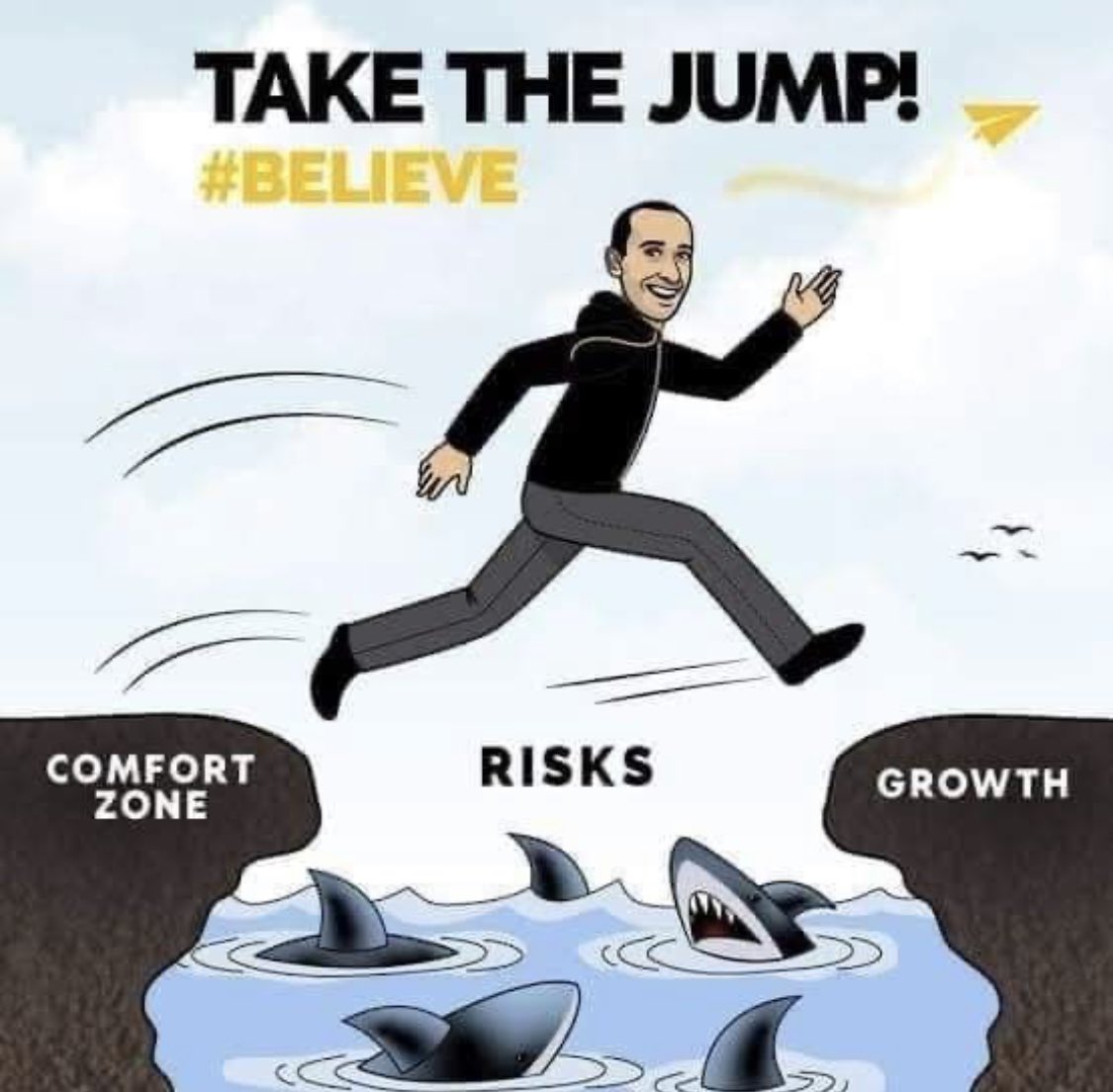 LinaMagdy's tweet photo. Hop out of your comfort zone and commit to do just one new thing everyday #learn #explore #the_sky_is_the_limit https://t.co/ysya4JwJrP
