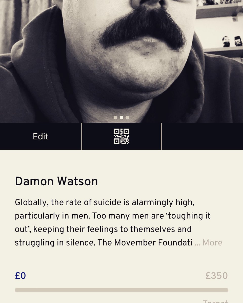 I know it’s a week away, but I ain’t gonna argue If you wanna start donating early 😏, going for £350 this year folks, so dig deep, ✌🏻 #movember #moustache 

uk.movember.com/mospace/979246…