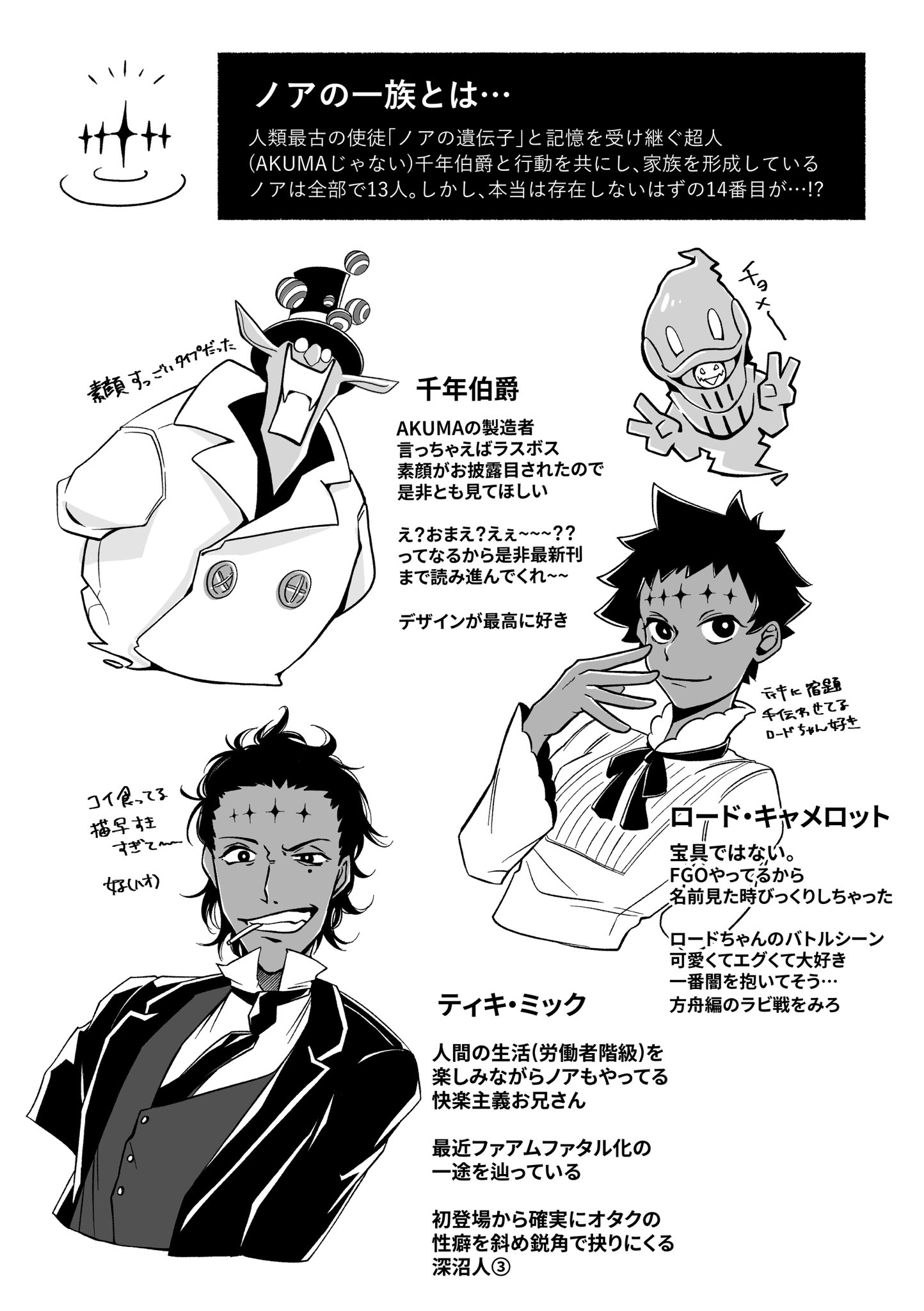 かわごえゴリラ 全人類にdグレ読んでもらいたいので布教用資料つくった 全人類 D Gray Man読め T Co X9zzam4na1 Twitter