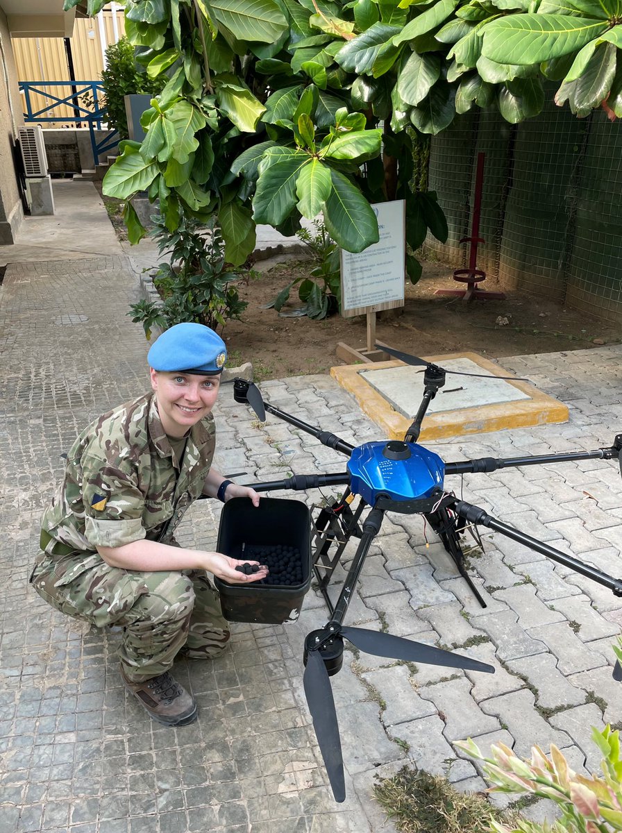 UKForcesSomalia's tweet photo. This #UNDay we focus on Capt Thompson 🇬🇧 She is assisting the UN to reforest Somalia 🇸🇴 via a long-term drone reforestation capability. This will counter soil erosion and it’s impact on agriculture to support communities and a sustainable Somalia. @UNSomalia @UKinSomalia @UNSOS_ https://t.co/goaPB7DPS6