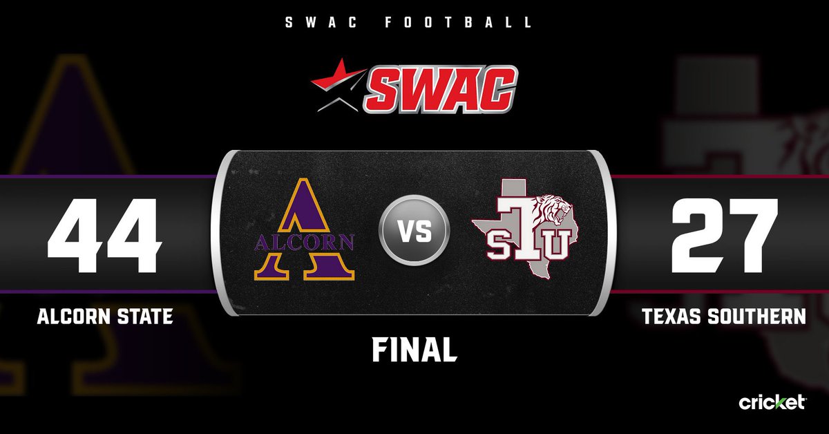 theswac's tweet photo. SWAC Football Final Score: Oct. 23
@Cricketnation https://t.co/T7SSoyiXrI