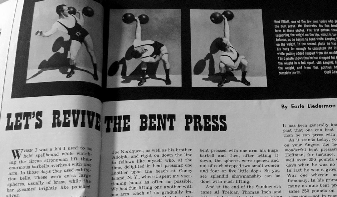 pavelmacek's tweet photo. [TUTORIAL] Let’s Revive the Bent Press [1962]

>>> https://t.co/kxxmDlkLEq

"The most important thing for a beginner is this, and bear this well in mind: When doing a bent press lift… „

#bentpress #simplexstrong #strongfirst #sfg2 #bestrongfirst https://t.co/6fdBusbaPi