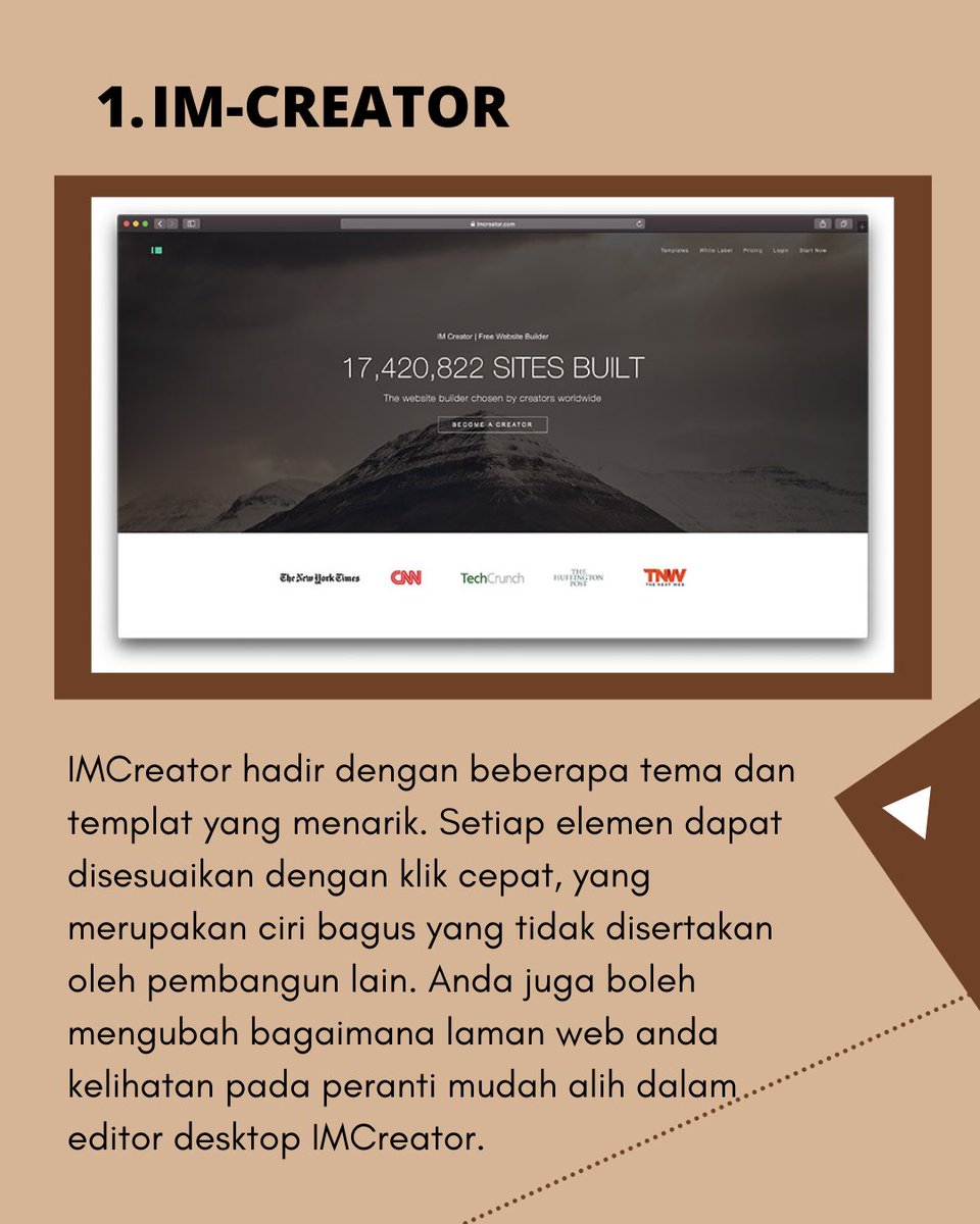 bbestsakba's tweet photo. Pada bulan lepas, kami pernah kongsikan dengan anda beberapa pembangun laman web yang sering digunakan. Untuk kali ini, jom kita lihat 3 lagi website builder yang mudah dan percuma! Semoga bermanfaat #spektrumilmu #birolw https://t.co/v1oOFRTaXn