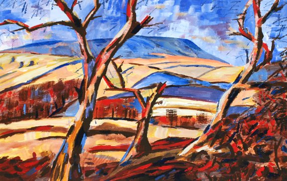 KMelling_artist's tweet photo. #painting Pendle Hill from Ridge Lane #Roughlee #Lancashre https://t.co/eM0bEHEvxf