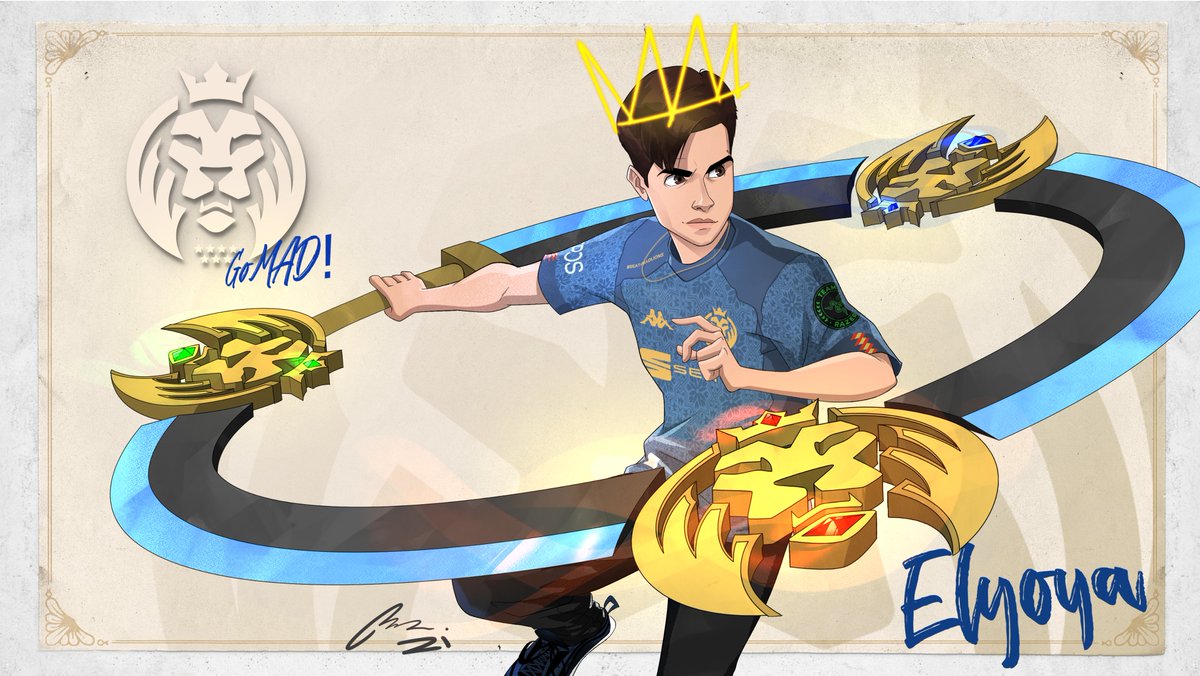 Hoy es el día! Es un partido difícil pero HAY FÉ.

Así que he decidido hacer un pequeño fanart de <a href="/Elyoya_LoL/">Elyoya</a>  (el primero que hago de esport) para mostrar mi apoyo a todo el equipo de @MADLions

#GoMAD #GoMADWIN #Worlds2021
