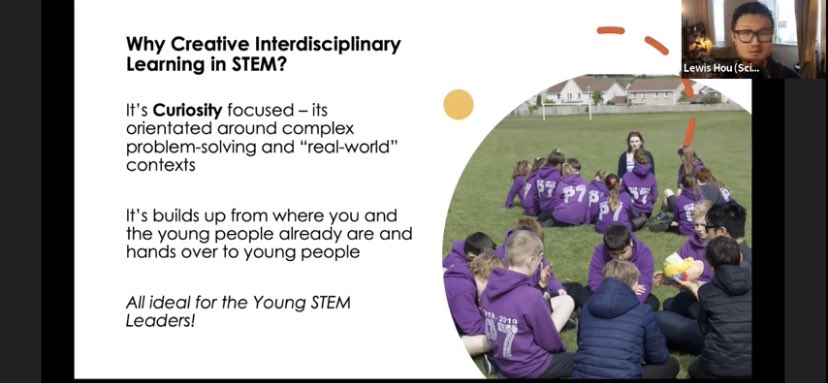 YoungSTEMLeader's tweet photo. Why is creative interdisciplinary learning important in STEM?

Can we use movement to express science ideas?

Feeling inspired by @fiddleBrain’s presentation and all the links to YSLP!

#YoungSTEMLeaderWeek https://t.co/U0SRjwFXF0
