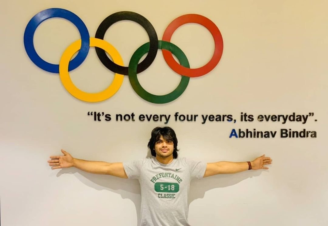 TrackNationIND's tweet photo. "It's not every 4 years, it's everyday." @Neeraj_chopra1

#trackextreme #tracknationindia #trackoval #tracknation #indianathletics https://t.co/Lu8CWxLjfg
