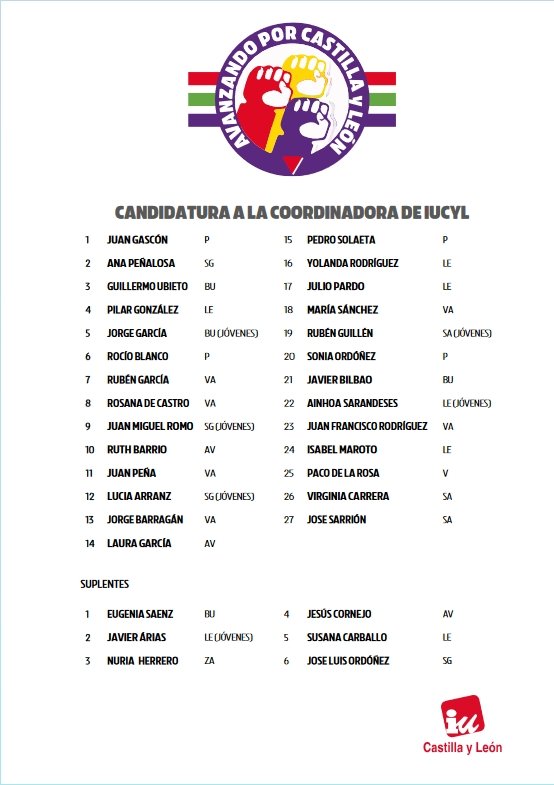Jorge_nakama's tweet photo. Es un honor inmenso formar parte de esta lista encabezada por @Juan_Gascon para la coordinadora de IU CyL
Necesitamos una dirección con proyecto, no consignas.
#AvanzandoCyL https://t.co/3FdQju0yb0