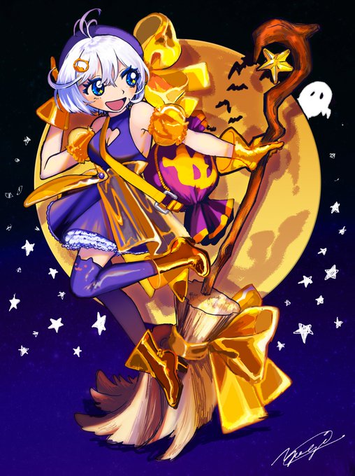 ハロウィンなシロちゃん
「お菓子をたくさん奪えるようにおっきい鞄できました」
#SiroArt 
