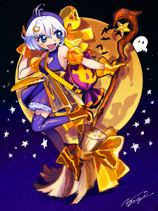 ハロウィンなシロちゃん
「お菓子をたくさん奪えるようにおっきい鞄できました」
#SiroArt 