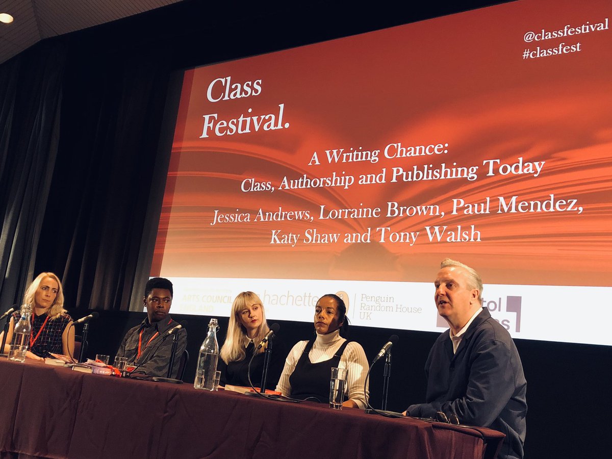 totallyjackson's tweet photo. Stellar: energising, insightful, illuminating panel on class x authorship x publishing @ClassFestival @bristolideas @wshed – thank you @ProfKatyShaw #PaulMendez @jessicacandrews @LorraineBrown23 @LongfellaPoet #CLASSFEST21 👏👏👏 https://t.co/6Ri2g1FCFn