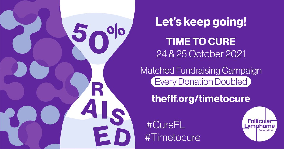 Cure_FL's tweet photo. Thanks to you, our generous donors, we have now reached 50% of our target!
All donations are matched until 10PM tomorrow so let’s keep going. Now is the #TimeToCure
Donate here 👉 https://t.co/Y2xQdlFhHQ
#CureFL https://t.co/xyoUuy6cDy