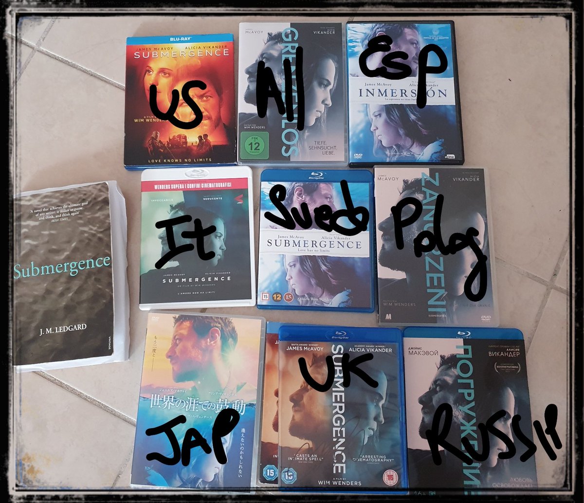 submergencefan's tweet photo. Bonjour, @uniFrance 
NON, Submergence n'est JAMAIS sorti en France ! Ni au ciné, ni en BR/DVD ni en VOD !
La date du 28/02/19 correspond à la sortie DVD aux Pays Bas ( erreur sur Allocine &amp; IMDb).
S' il y a vrmnt eu une sortie dvd pourriez vous indiquer une ref pour le commander? https://t.co/DaFbhNOvuD