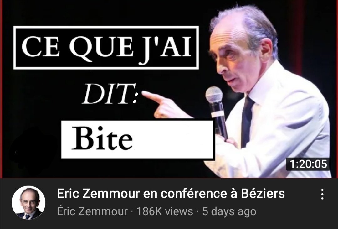 Jonnlenine's tweet photo. sacrément bizzare la dernière vidéo d'Éric zemmour https://t.co/cBOnNs06fb