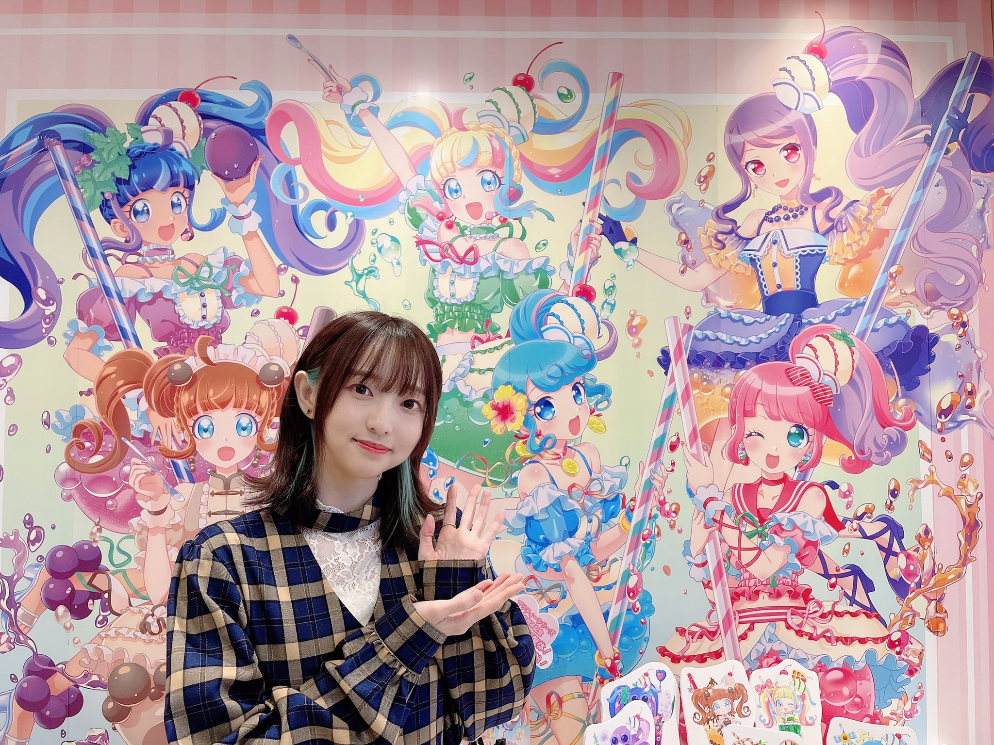 プリパラ　プリティーオールフレンズ　トライアングル　カフェ　ミニタペストリー プリパラ プリティーオールフレンズ トライアングル カフェ ミニ